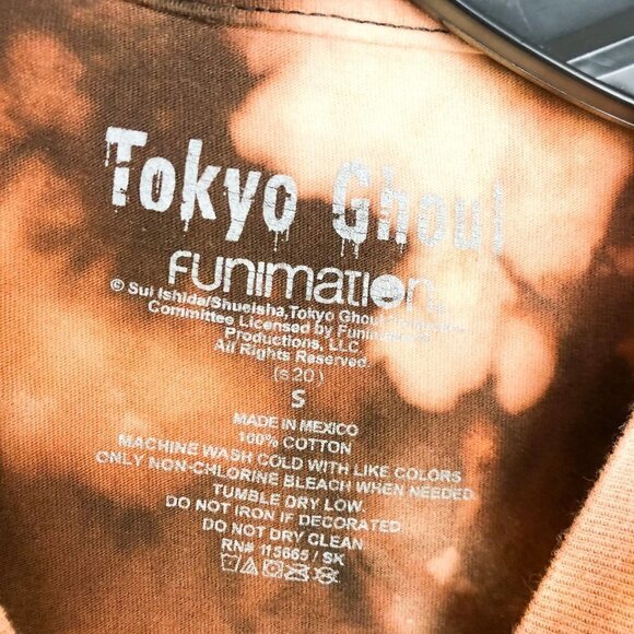 Tokyo Ghoul Funimation Tie Dye Crewneck Graphic T shirt Small Brown - Picture 4 of 5